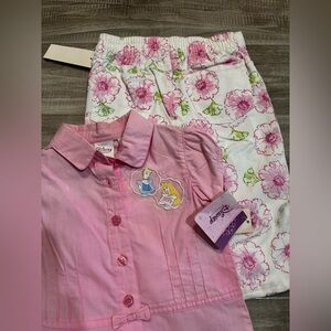 VINTAGE 90s DISNEY PRINCESS CINDERELLA & SLEEPING BEAUTY Girls 3T OUTFIT- RARE